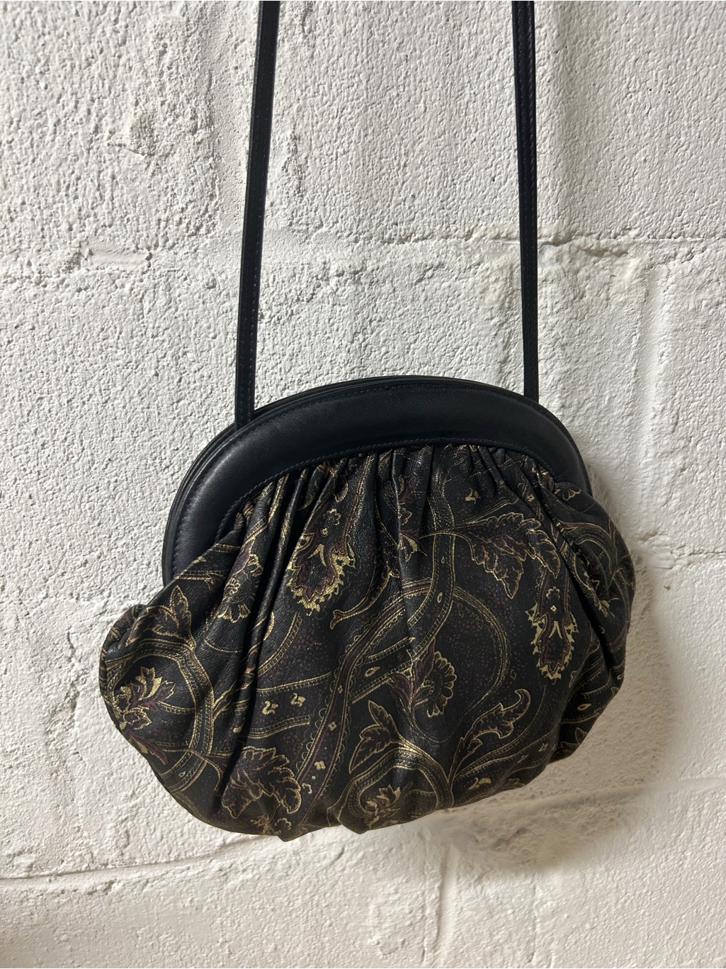 Saks Fifth Avenue Vintage Leather Frame Crossbody Bag, Made In Italy, Euc — image 3 of 8